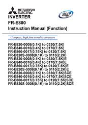 MITSUBISHI ELECTRIC FR-E860-0017 pdf manual